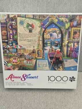Aimee Stewart-"Life Is An Open Book-Venice"- 1000 Piece Jigsaw Buffalo Games